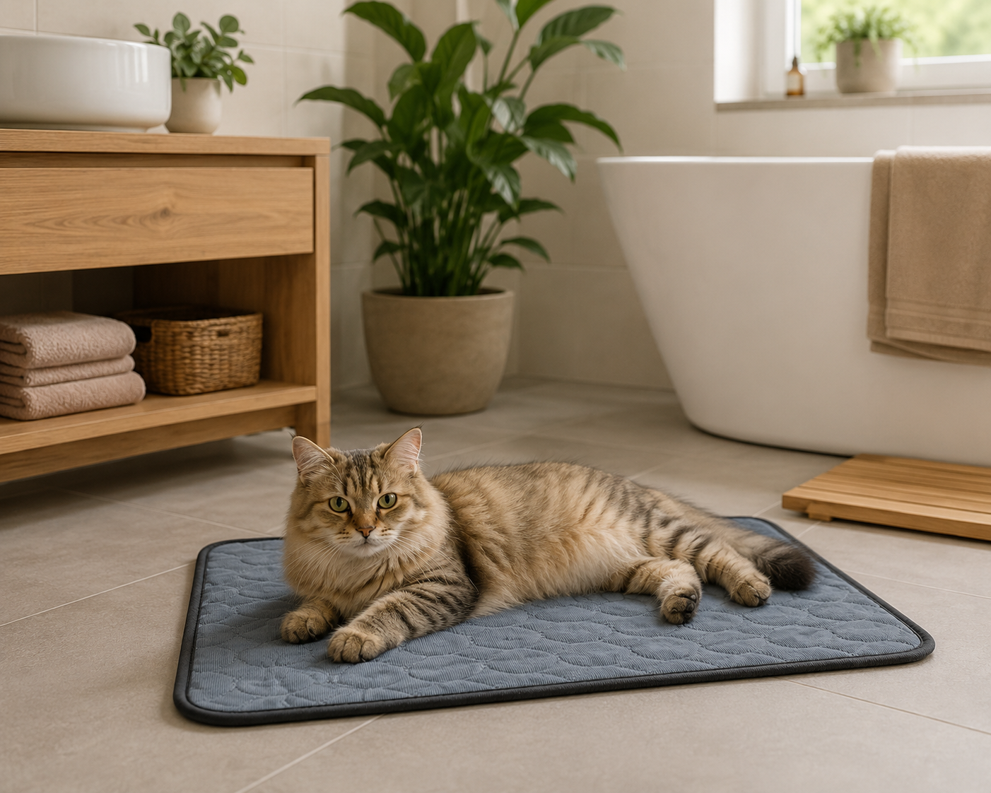 Tapis Rafraîchissant pour Chien, chat et lapin, effet Fraîcheur Instantané, Résistant et Confortable