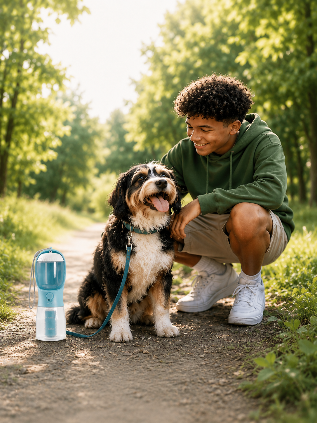 Gourde pour chien 3en 1 indispensable pour toutes vos balades en famille