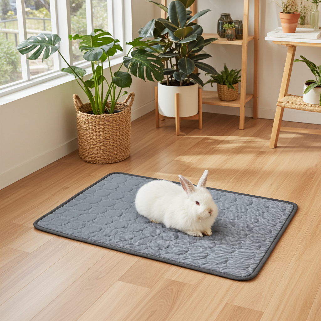 Tapis Rafraîchissant pour Chien, chat et lapin, effet Fraîcheur Instantané, Résistant et Confortable