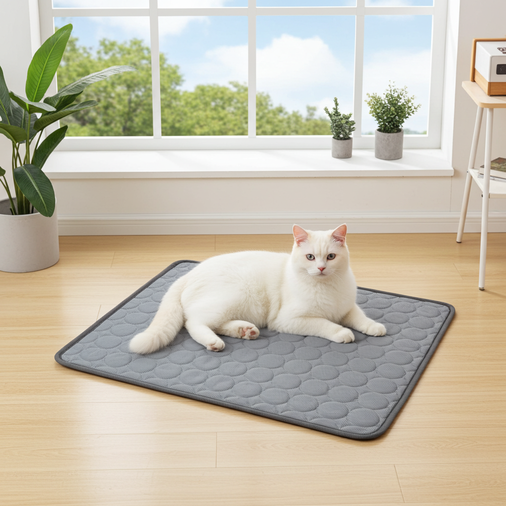 Tapis Rafraîchissant pour Chien, chat et lapin, effet Fraîcheur Instantané, Résistant et Confortable
